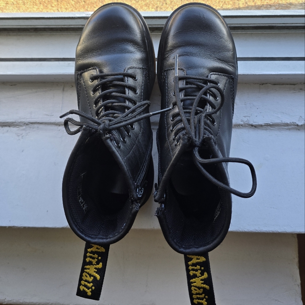Dr. Martens Black Leather Lace-Up Boots